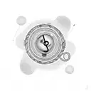 An abstract design combining electrical symbols and a treble clef tattoo design idea