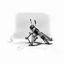 cricket tattoo design idea