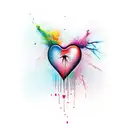 Crying Heart tattoo design idea