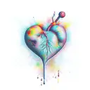 Crying Heart tattoo design idea