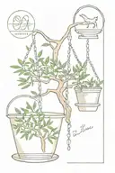 Libra (Justice): Two simple, equal-sized buckets, connected by a thin line. Olive Tree (Peace): A thin tree tattoo design idea