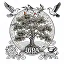 Libra (Justice): Olive Tree (Peace): seagull (freedom) ohm sign (unity) tattoo design idea