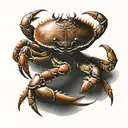 cute crab tattoo design idea