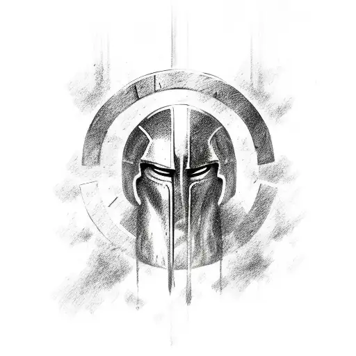 spartan solider full body tattoo design idea