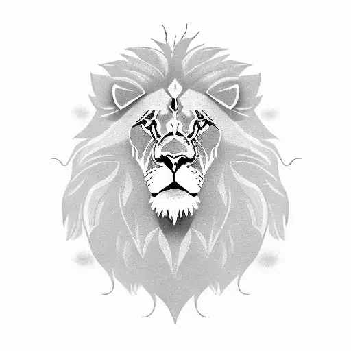 clock with lion tattoo design idea