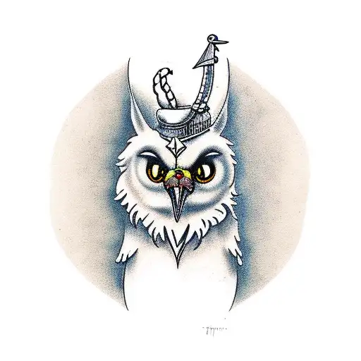 Griffin guarding treasure tattoo design idea