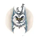 Griffin guarding treasure tattoo design idea