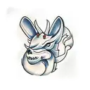 Griffin guarding treasure tattoo design idea