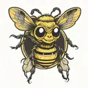 Halloween bee tattoo design idea