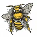 Halloween bee tattoo design idea