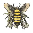 Halloween bee tattoo design idea