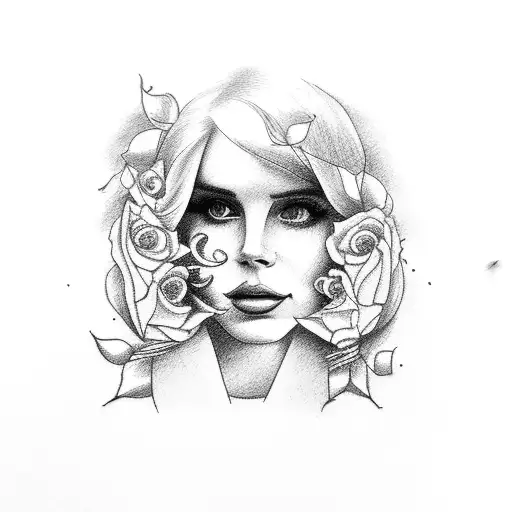 lana del rey tattoo design idea