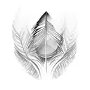 a bird feather with tree branches around it. tattoo design idea