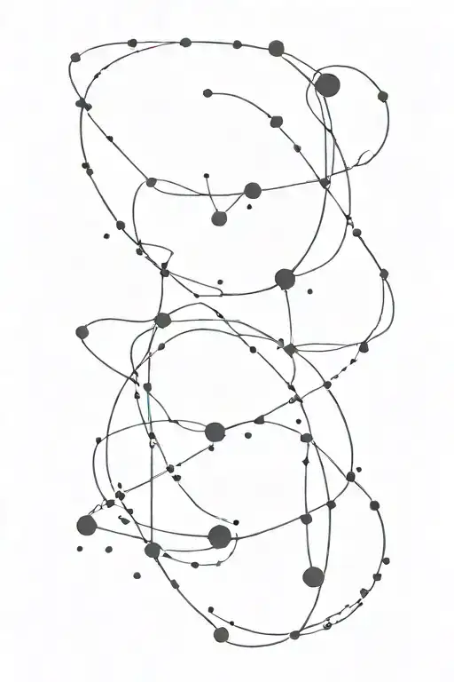 cancer and aquarius constellation merging together tattoo design idea