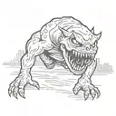monster under the bed  tattoo design idea