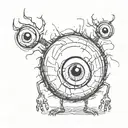 eyeball  monster tattoo design idea