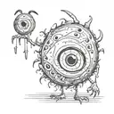 eyeball  monster tattoo design idea