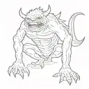 monster under the bed  tattoo design idea