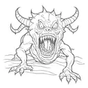 monster under the bed  tattoo design idea
