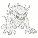 monster under the bed  tattoo design idea