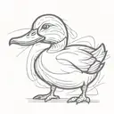 evil mad angry cartoonish  duck  tattoo design idea