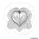 heart puzzle tattoo design idea