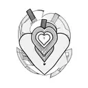 heart puzzle tattoo design idea