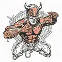 daredevil comic book style tattoo design idea