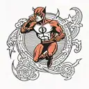 daredevil comic book style tattoo design idea