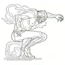 a hardworking man with burning emotions inside him but he always fails and falls down but he raises like a phonix  tattoo design idea