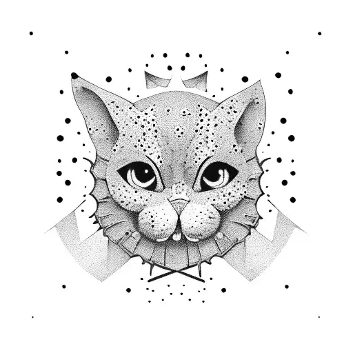 trash polka tattoo design idea