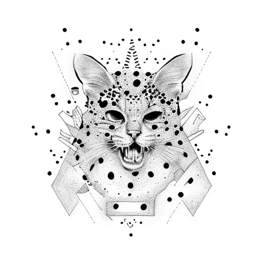 trash polka tattoo design idea