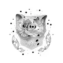 trash polka tattoo design idea