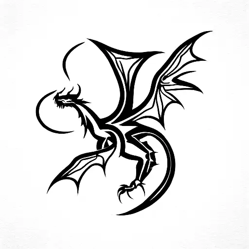the west wind as a dragon tattoo design idea