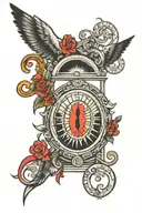 portal arch way tattoo design idea