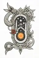 portal arch way tattoo design idea