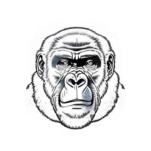 Gorilla tattoo design idea