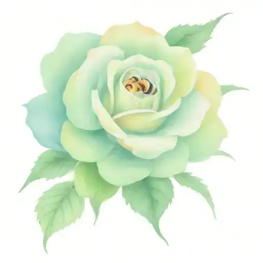 Lancashire Rose and Manchester Bee tattoo design idea