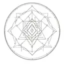 Incorporate a diamond shape into a mandala design symbolizing balance and spirituality tattoo design idea