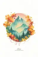 mountain and forest tattoo design idea