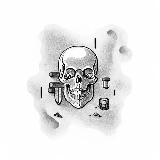 I want the word Empathy written in modern font integrating a skull instead one of the letters tattoo design idea
