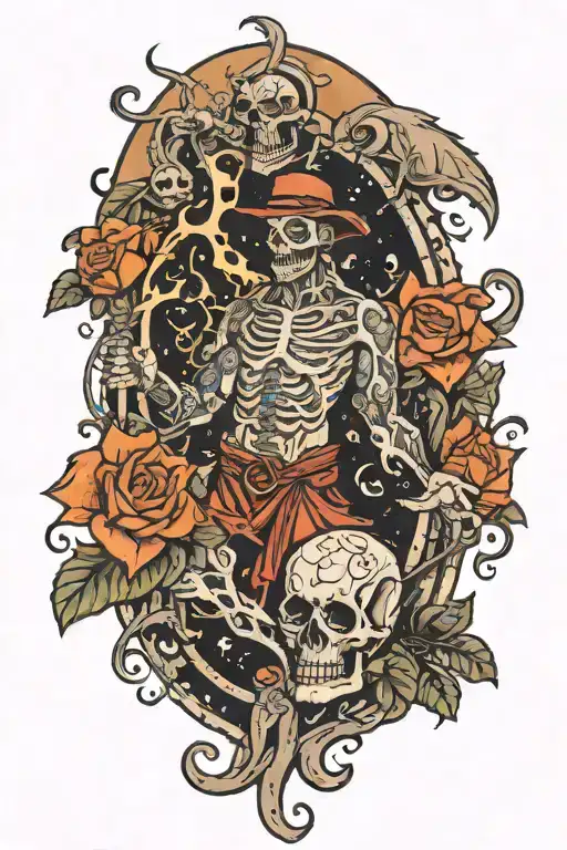 walk in valley of death  tattoo design idea