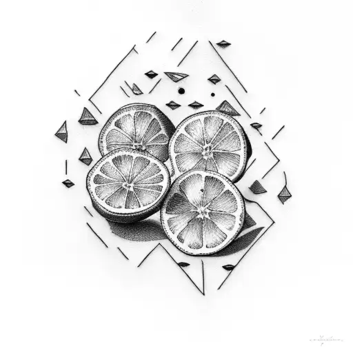 lemon tattoo design idea