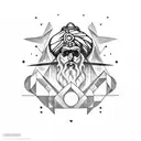 stoicism, sikh, space, death tattoo design idea