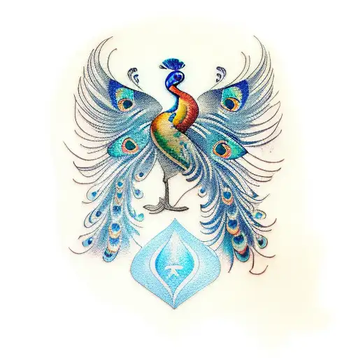 Peacock tattoo design idea