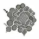 matrix code numbers tattoo design idea