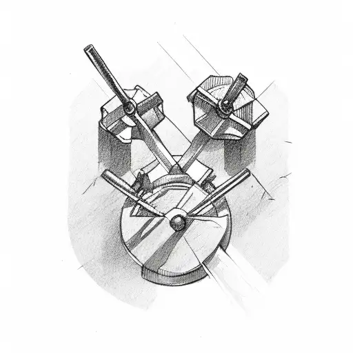 barbell  tattoo design idea