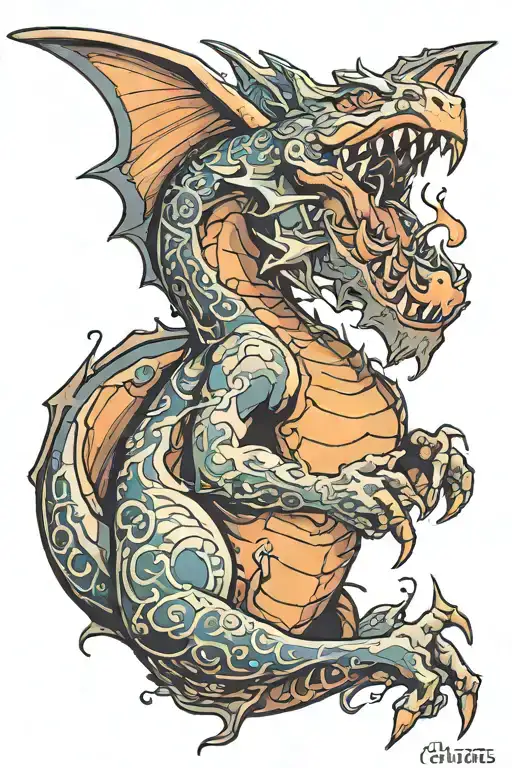 charizard tattoo design idea