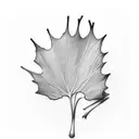 ginkgo tree leaf  tattoo design idea