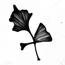 ginkgo tree leaf  tattoo design idea